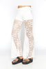 White Floral Lace Pants