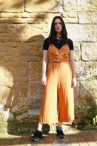 Tangerine Embroidered Long Blouse