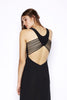 Black backless dress