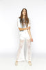 White Floral Lace Pants